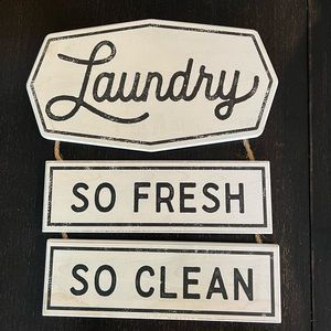 Laundry room hanging sign